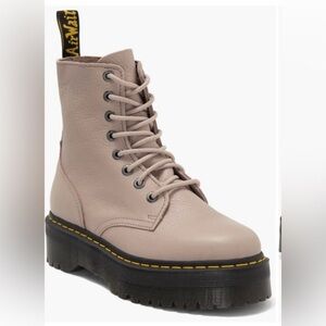 Dr Martens Jadon Vintage Taupe Pisa Platform lace up combat Boots‎ size 12 men